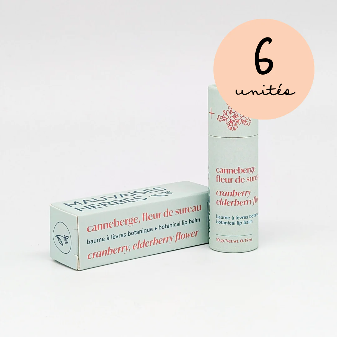 Baume à lèvres botanique | canneberge et fleur de sureau - WHOLESALE