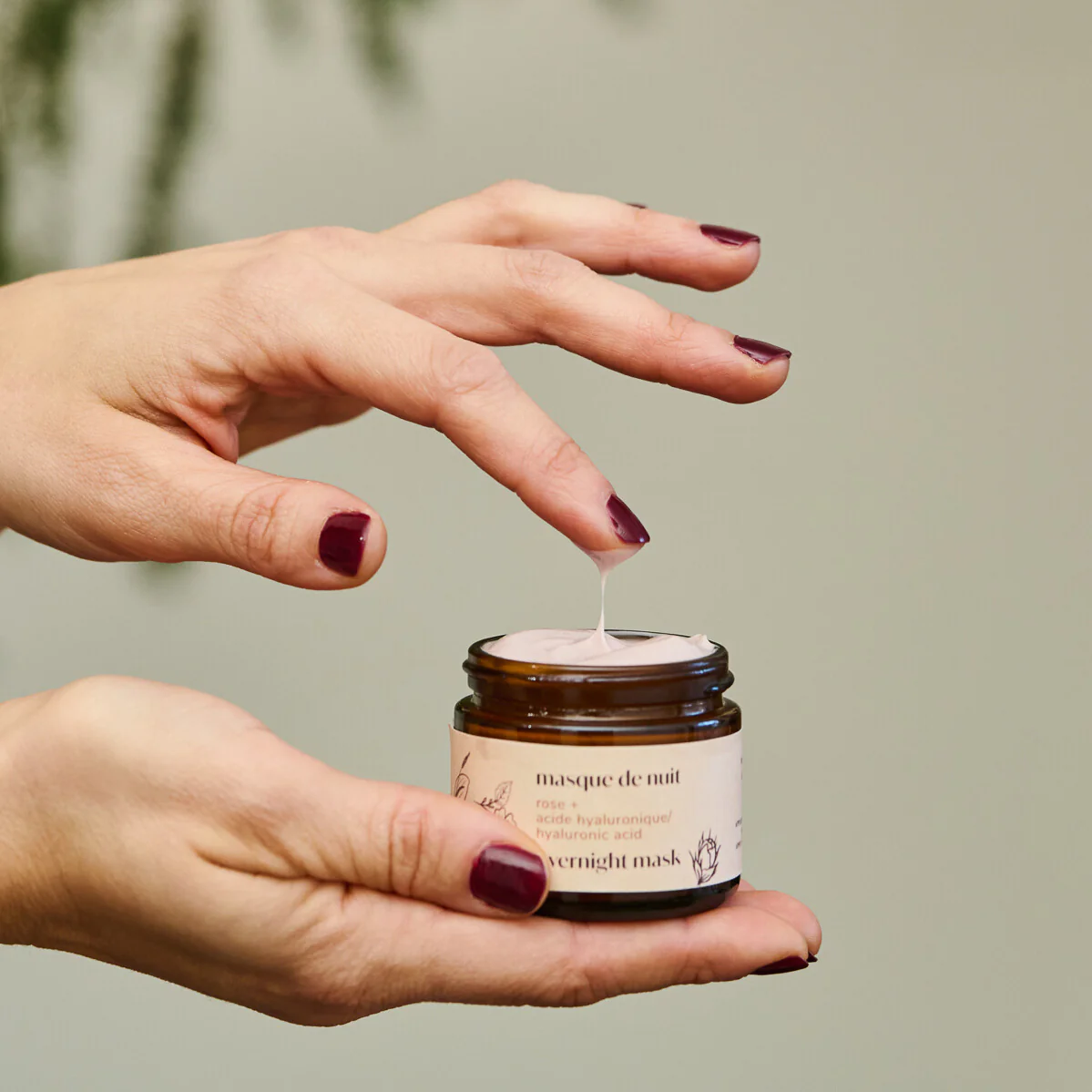 Masque de nuit - rose et acide hyaluronique